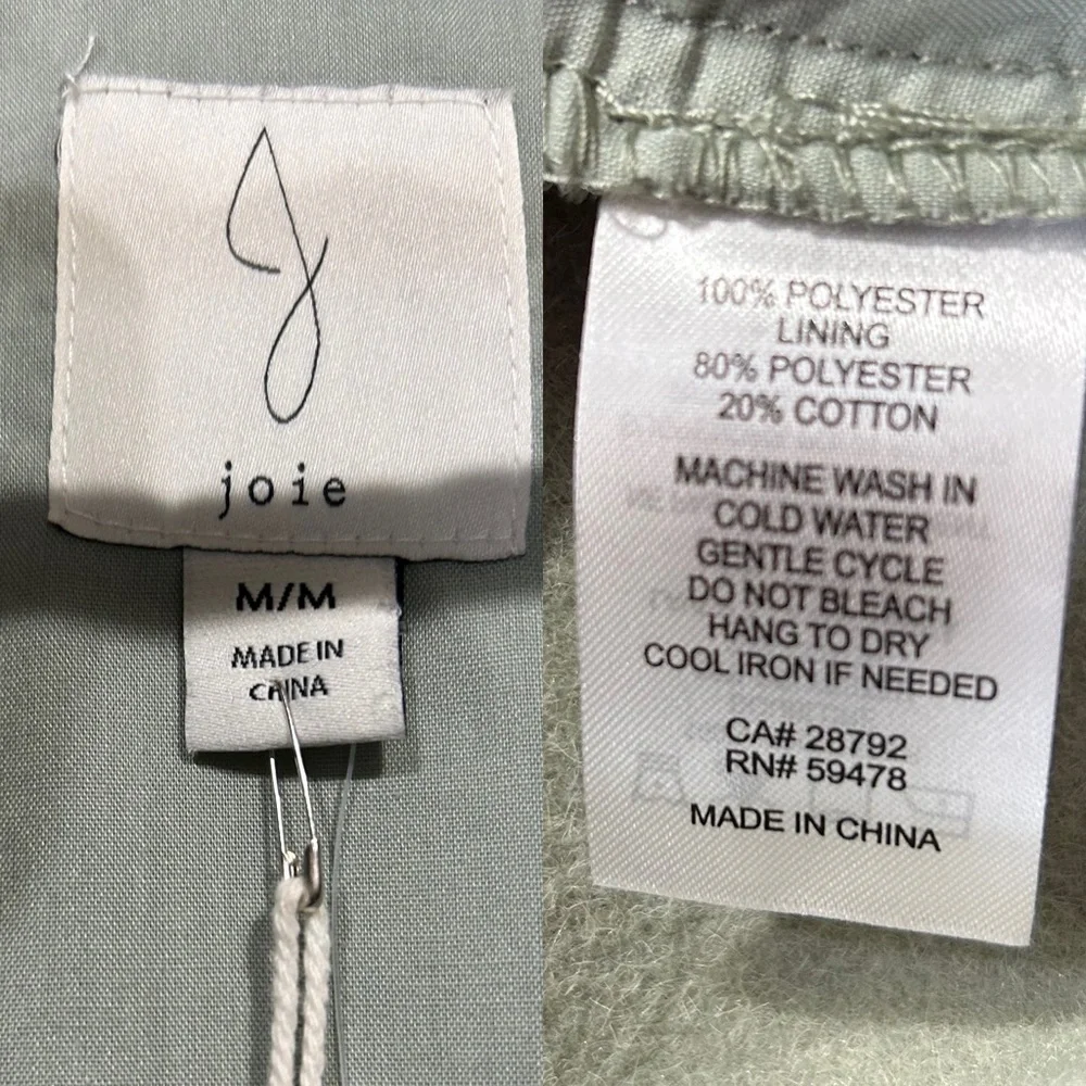 Joie Boyfriend Shacket Sage Green Medium Blogger Favorite Button Down Jacket - Picture 4 of 8